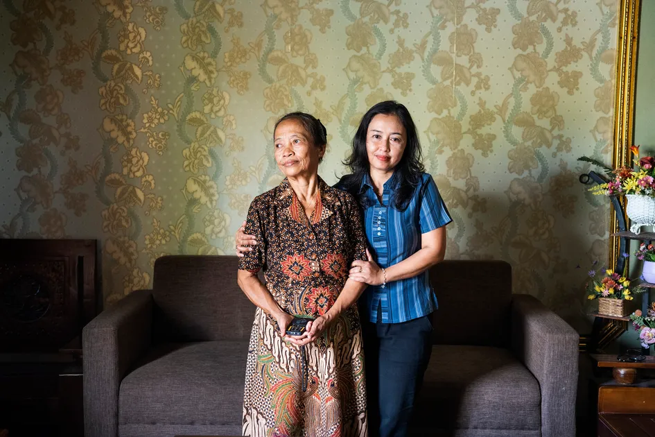 Santi (left) and her daughter, Indah, are grateful for the Word of God in their own dialect. Santi believed in Jesus for decades before receiving this translation, which has transformed her understanding of the Gospel.